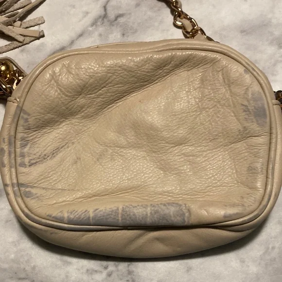 Valentino Cream Quilted Crossbody Bag with Gold Chain - Picture 10 of 16